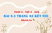 Bài 9.3 trang 82 Toán 8 Kết nối tri thức Tập 2